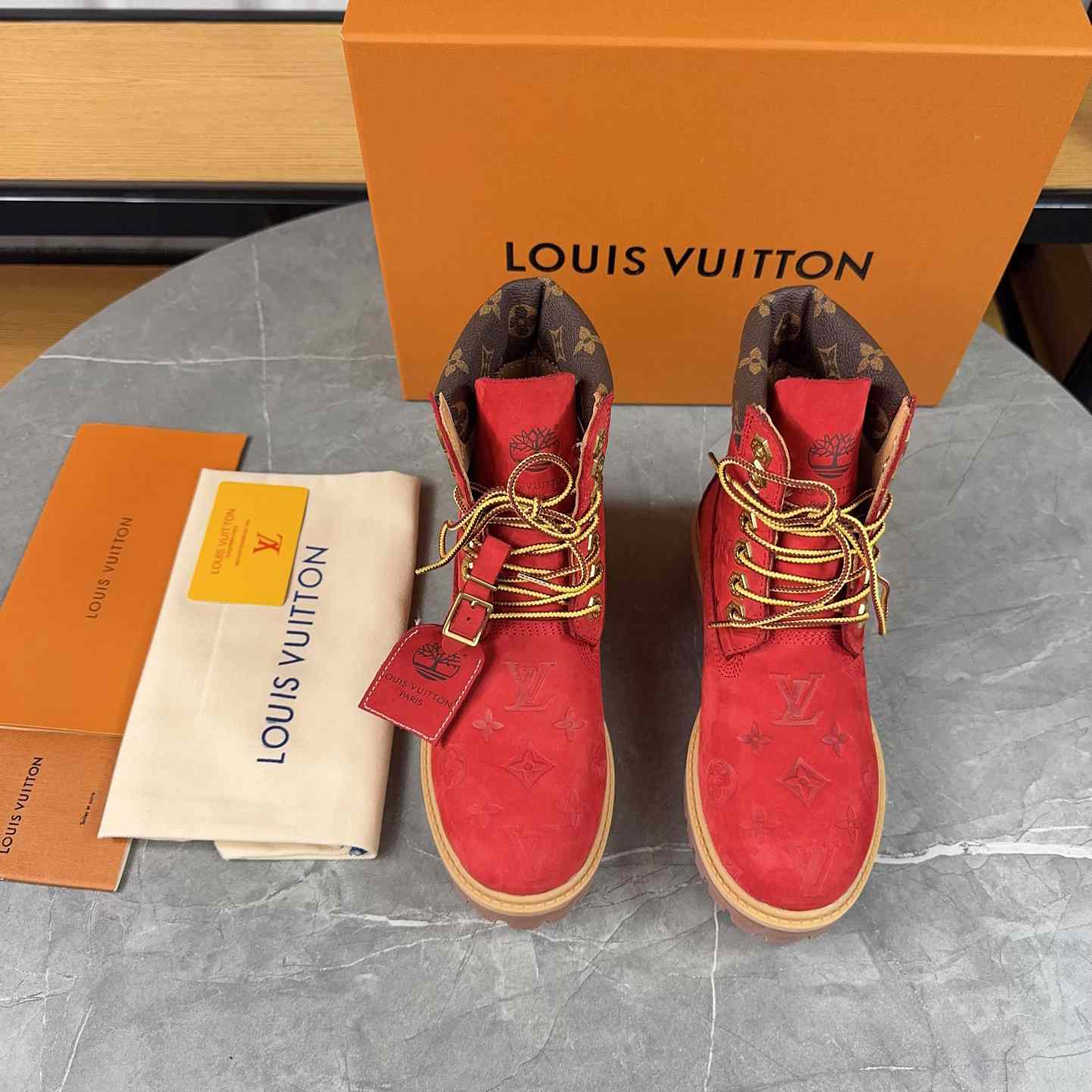 Louis Vuitton x Timberland Monogram Ankle Boot - PerfectKickZ