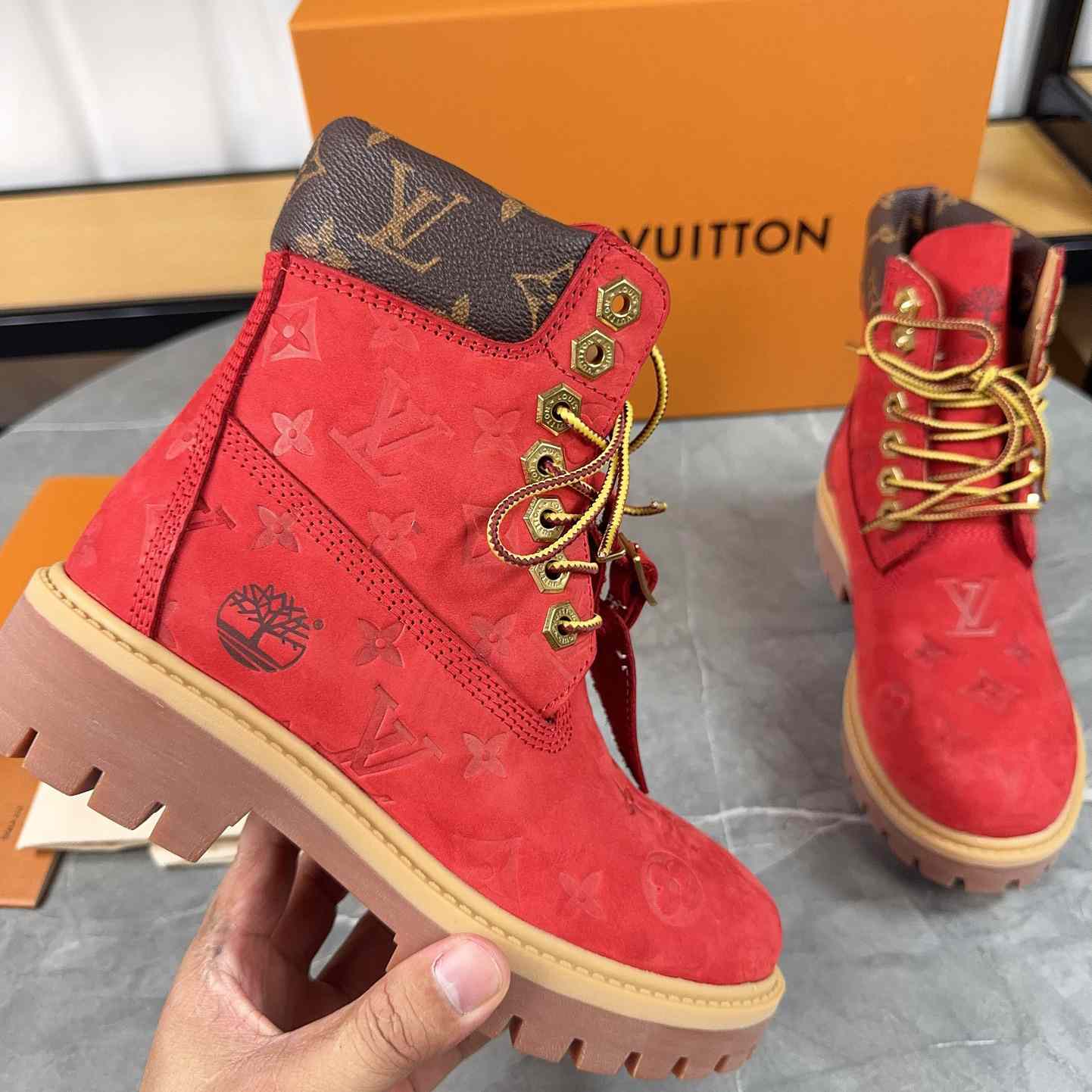 Louis Vuitton x Timberland Monogram Ankle Boot - PerfectKickZ