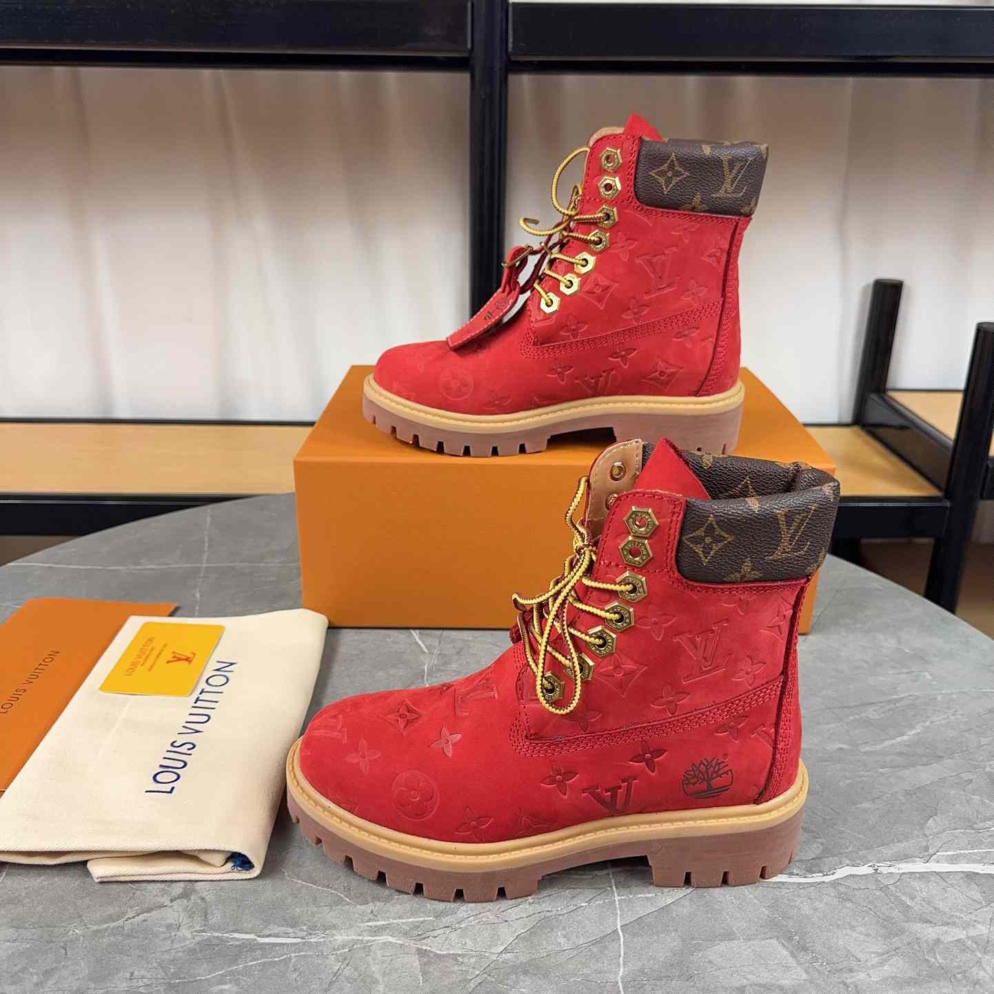 Louis Vuitton x Timberland Monogram Ankle Boot - PerfectKickZ