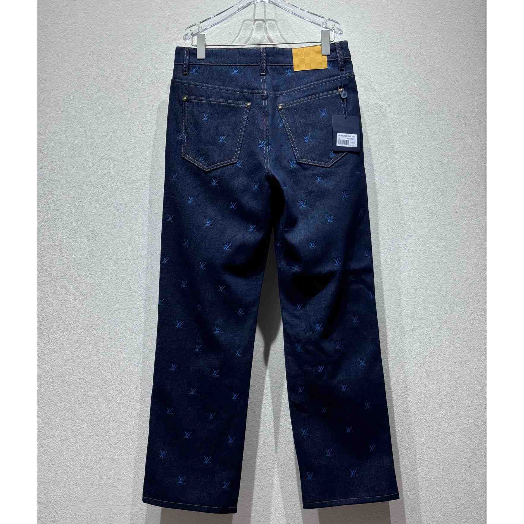 Louis Vuitton LV Blason Embroidered Denim Pants    1AFY23 - PerfectKickZ
