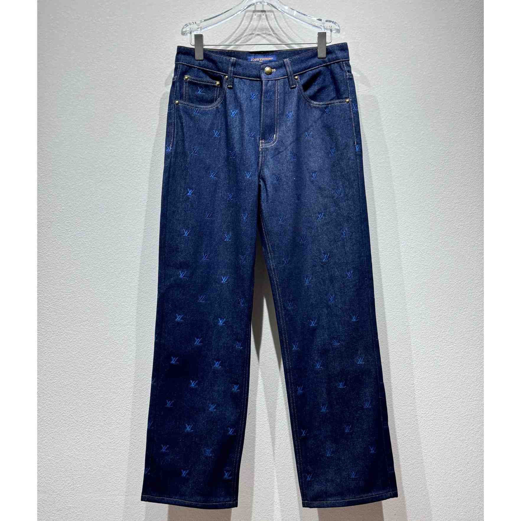 Louis Vuitton LV Blason Embroidered Denim Pants    1AFY23 - PerfectKickZ