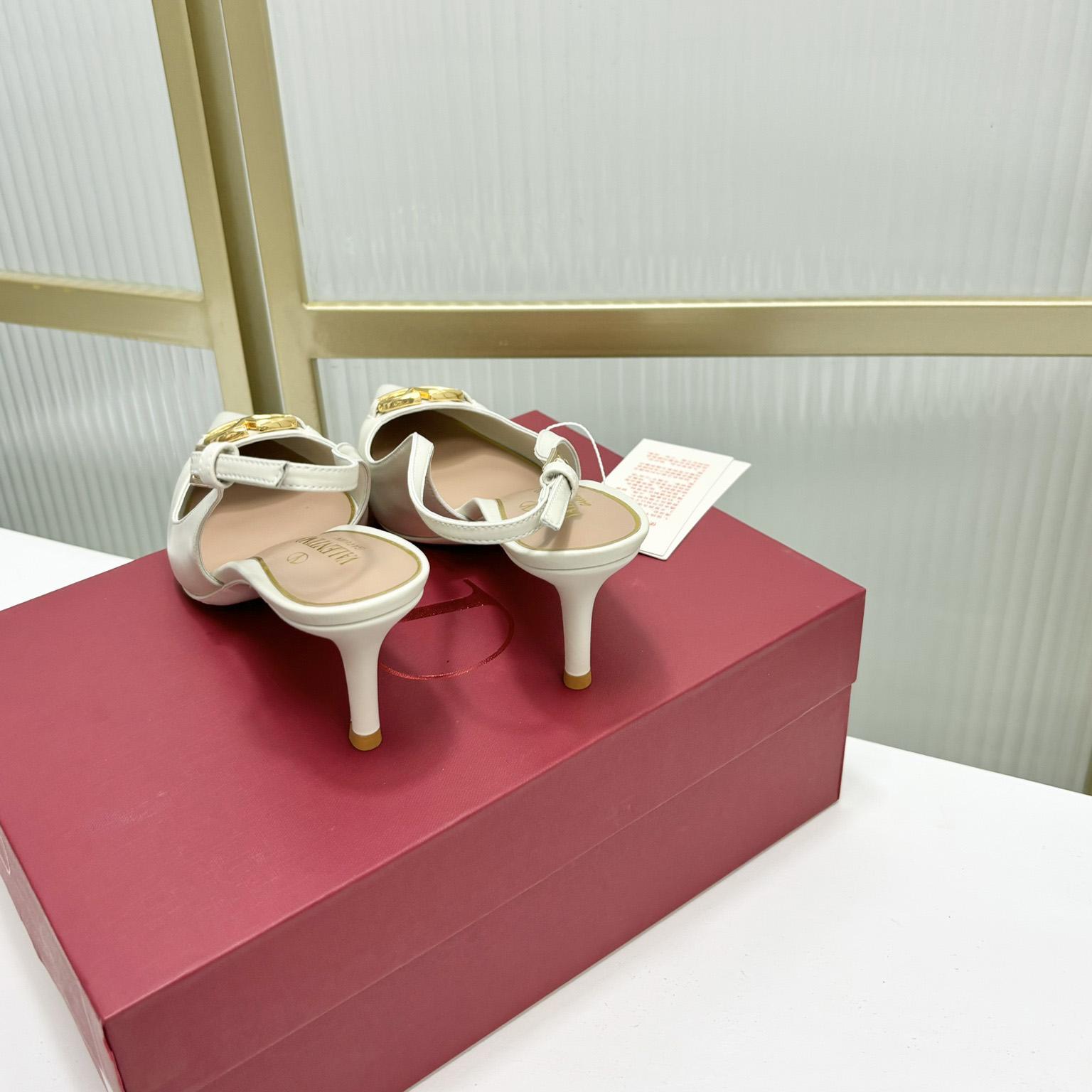 Valenti The Bold Edition VLogo Calfskin Slingback Pump   60mm - PerfectKickZ