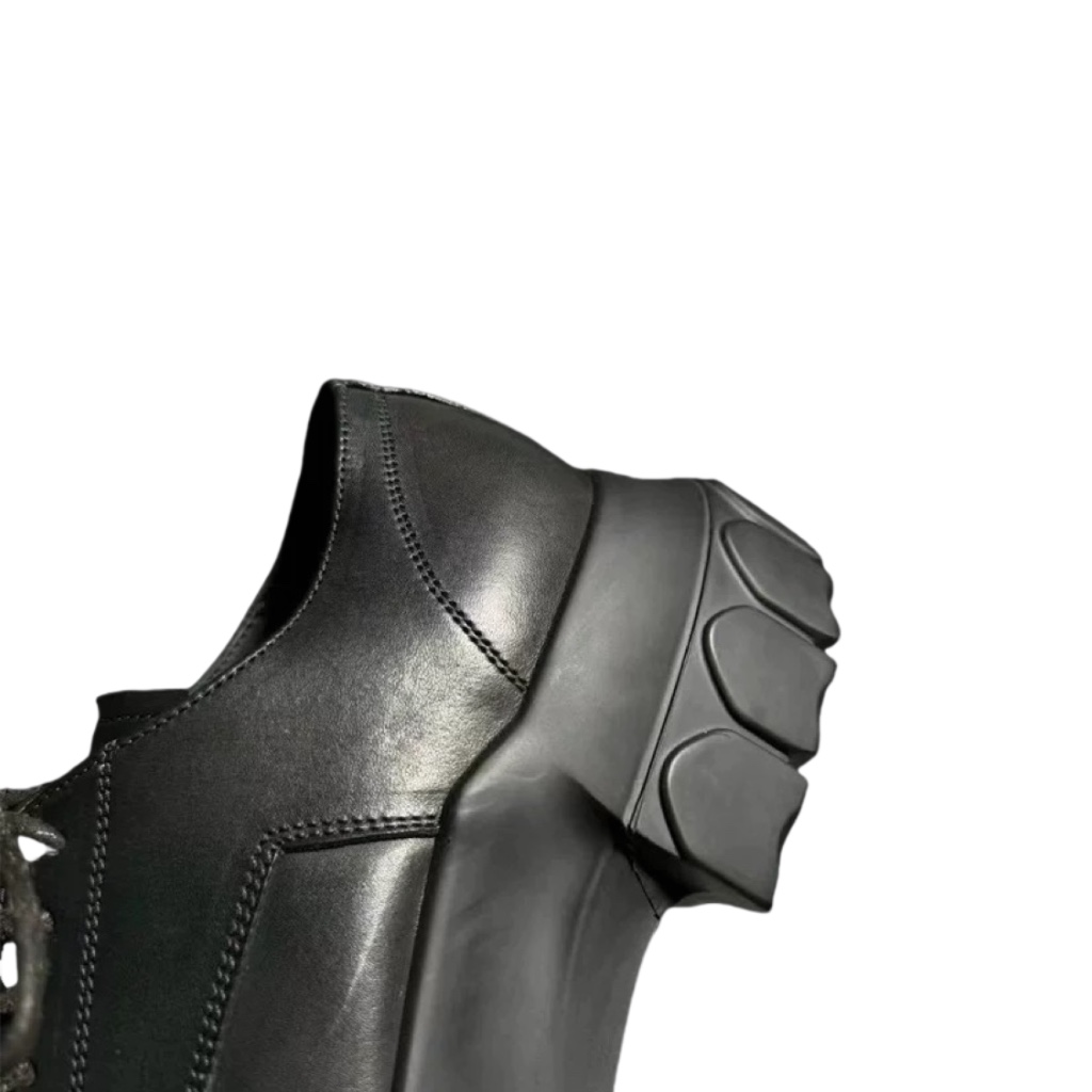 Rick Owens Bozo Tractor Leather Derby Shoes - PerfectKickZ