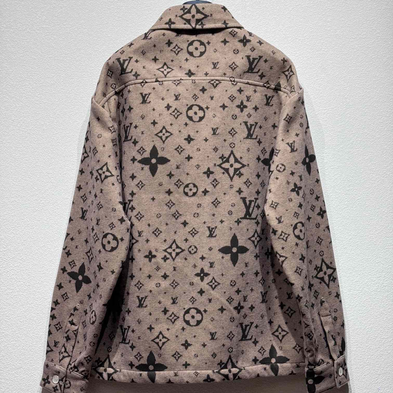 Louis Vuitton Monogram Double Face Wool, Silk And Cashmere-Blend Overshirt  1AFYF7 - 