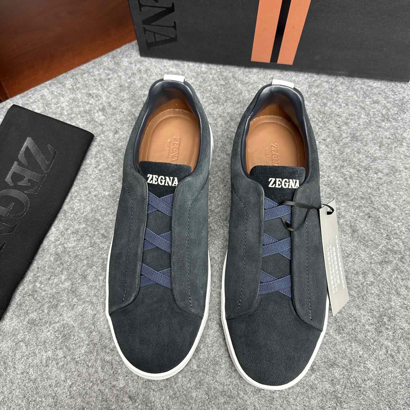 Zegna Suede Triple Stitch™ Sneakers - PerfectKickZ