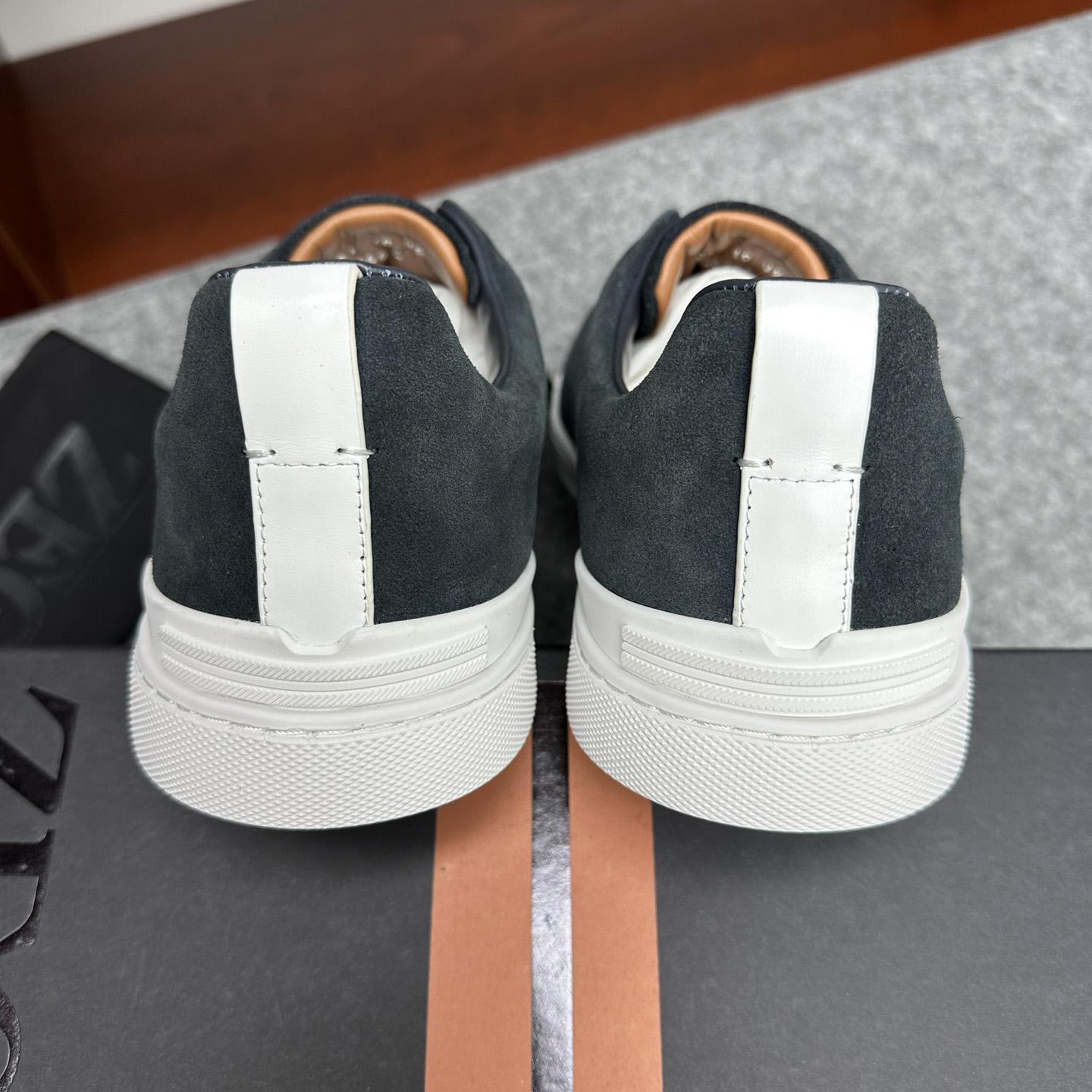 Zegna Suede Triple Stitch™ Sneakers - PerfectKickZ