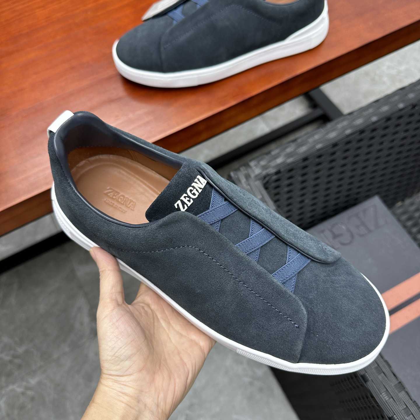 Zegna Suede Triple Stitch™ Sneakers - PerfectKickZ