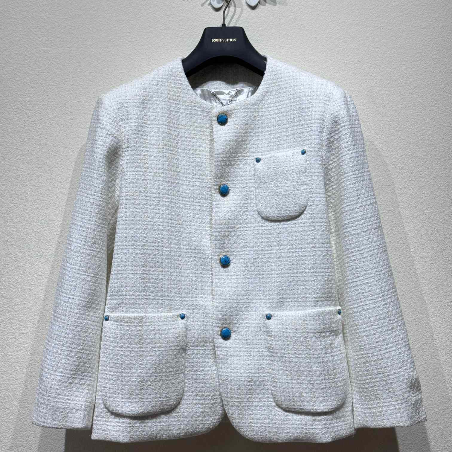 Louis Vuitton Damier Collarless Tweed Jacket    - PerfectKickZ