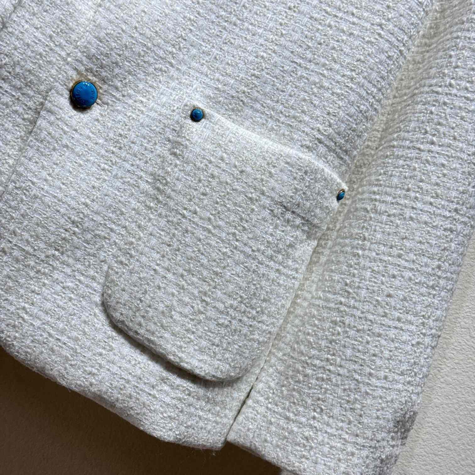 Louis Vuitton Damier Collarless Tweed Jacket    - 