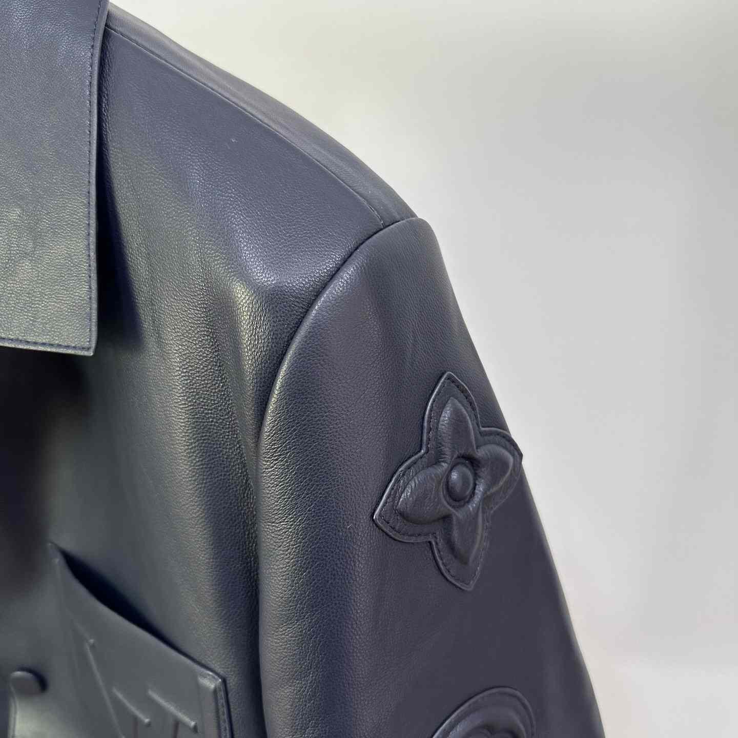 Louis Vuitton Chic Leather Blouson With 3D Details   1AFVPT - PerfectKickZ