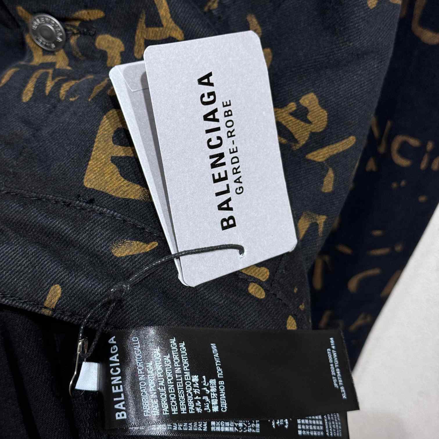 Balenciaga Bleachy Allover Denim Jacket - PerfectKickZ