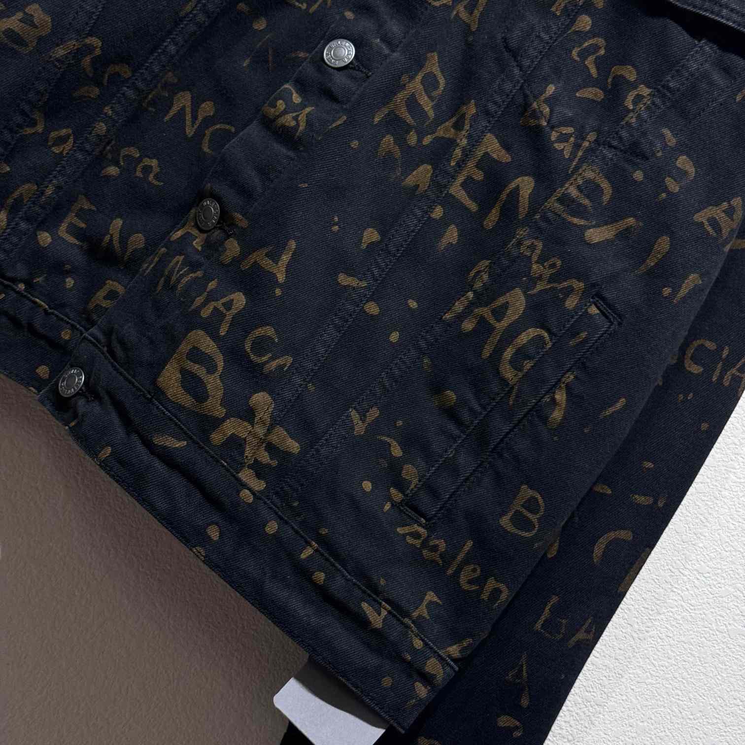 Balenciaga Bleachy Allover Denim Jacket - PerfectKickZ