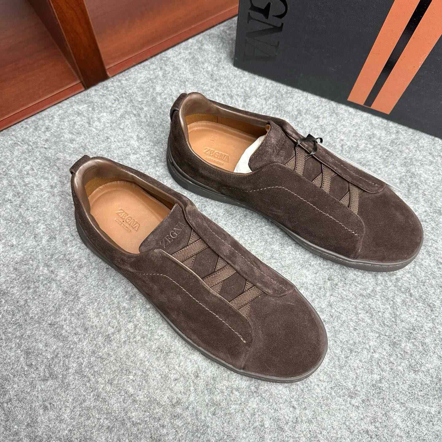 Zegna Suede Triple Stitch™ Sneakers - PerfectKickZ