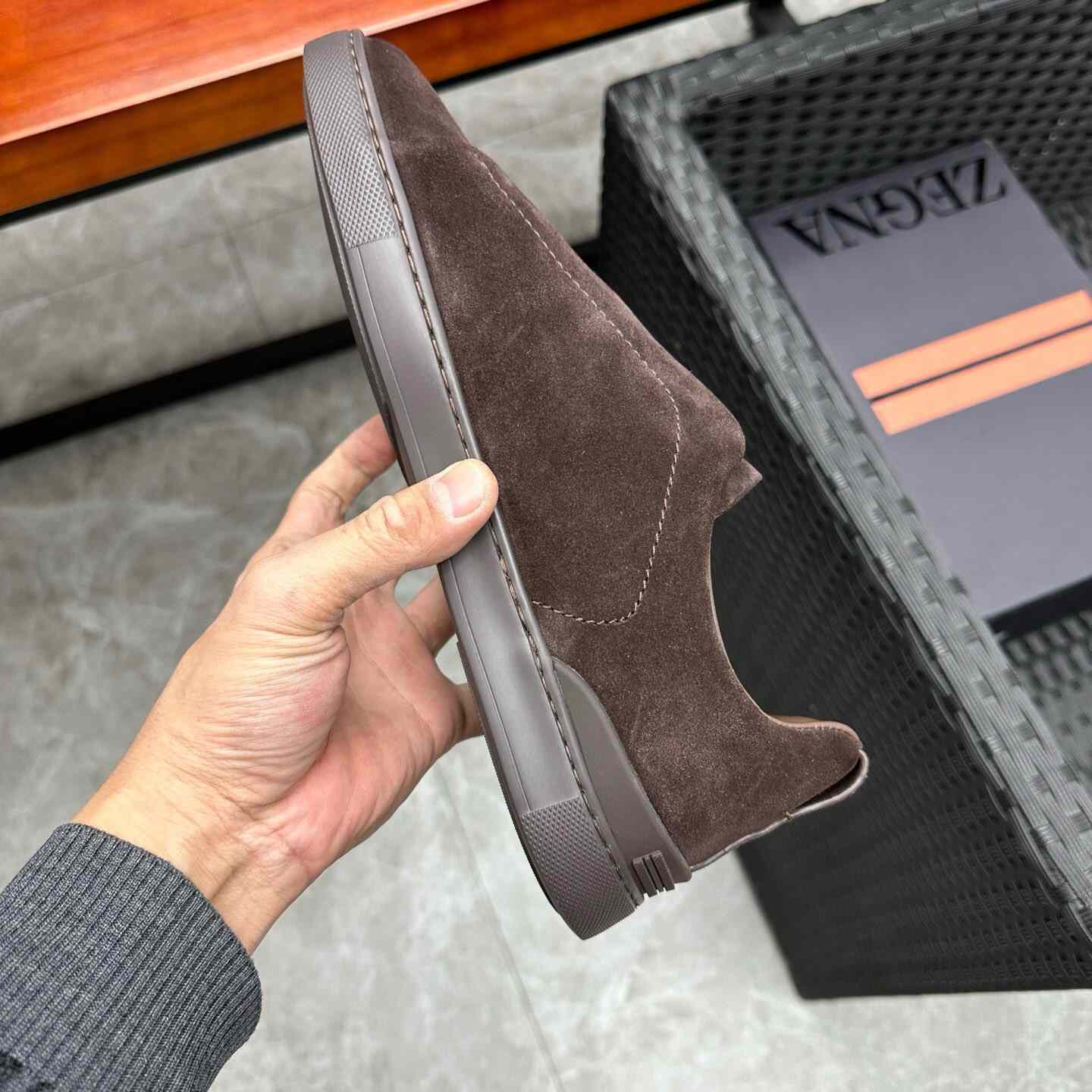 Zegna Suede Triple Stitch™ Sneakers - PerfectKickZ