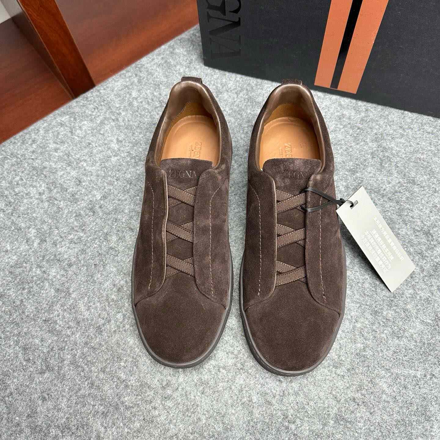 Zegna Suede Triple Stitch™ Sneakers - PerfectKickZ