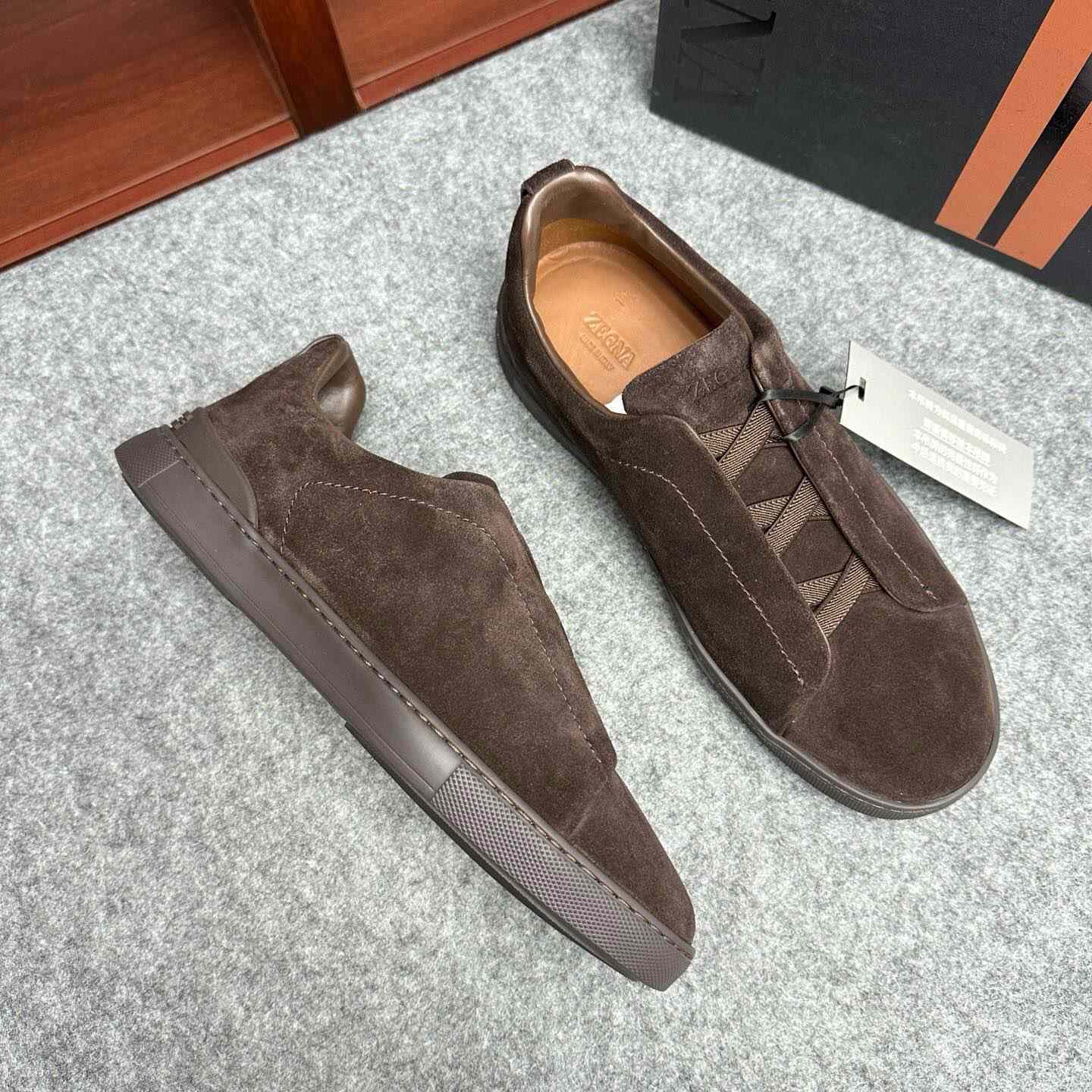 Zegna Suede Triple Stitch™ Sneakers - PerfectKickZ