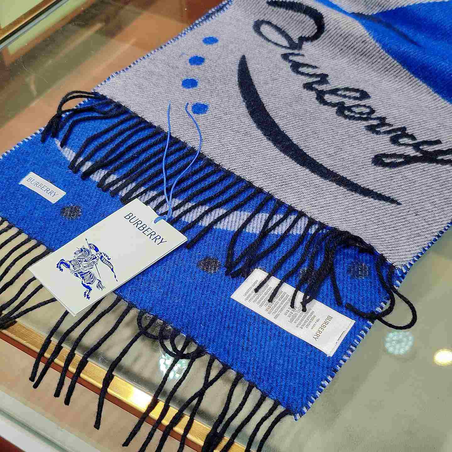 Burberry Mirrored Horse Cashmere Scarf - PerfectKickZ