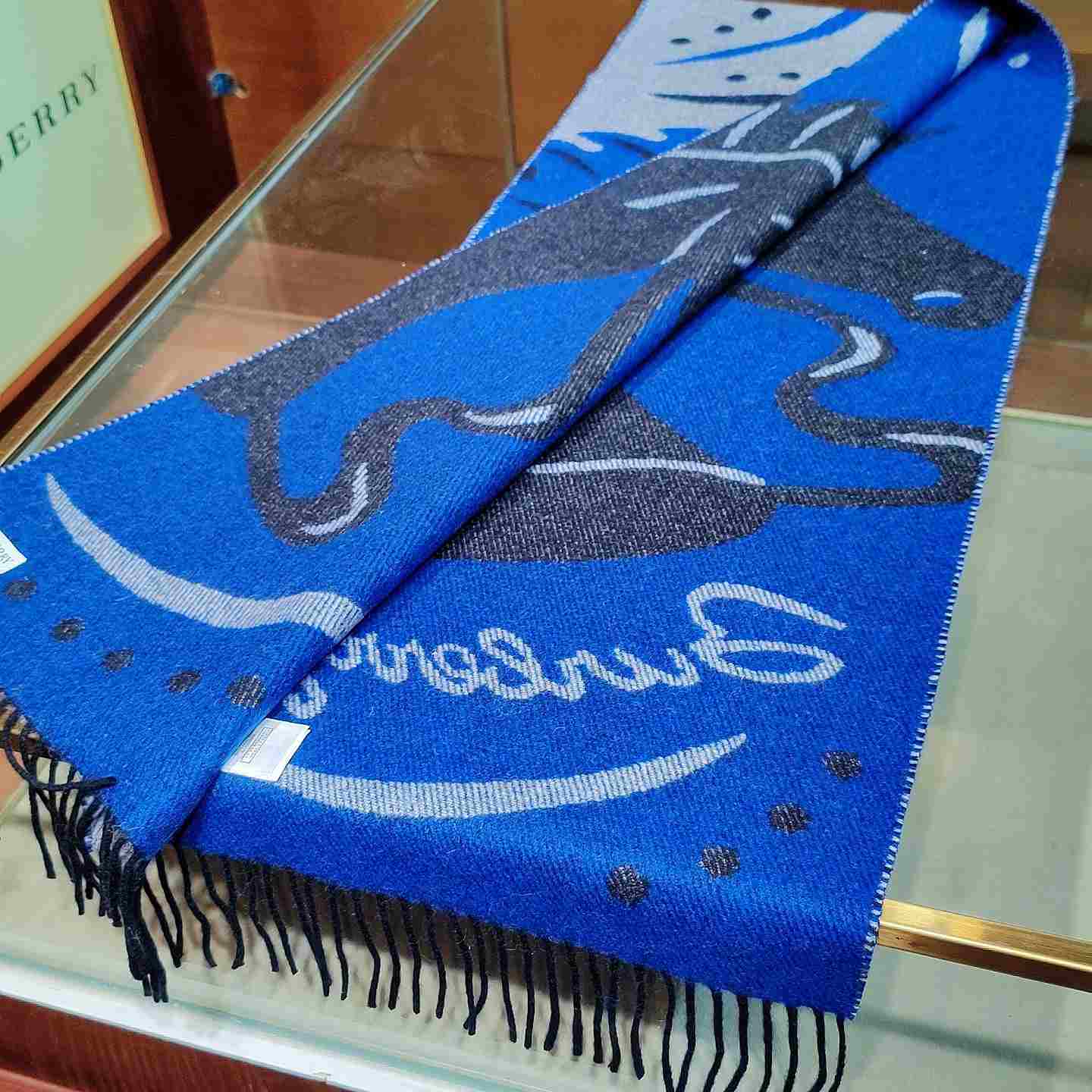 Burberry Mirrored Horse Cashmere Scarf - PerfectKickZ