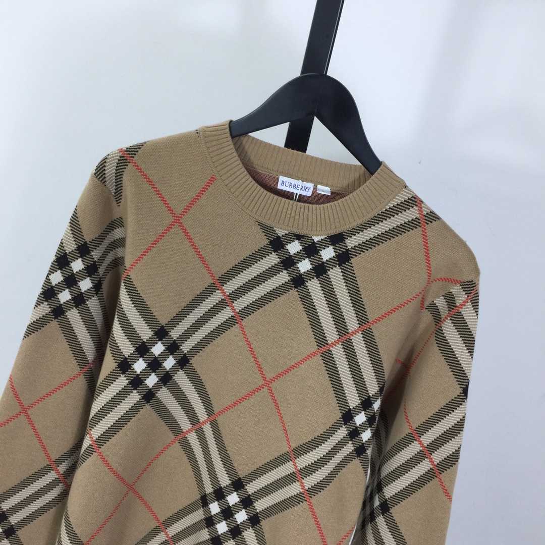 Burberry Check Wool Blend Sweater - PerfectKickZ