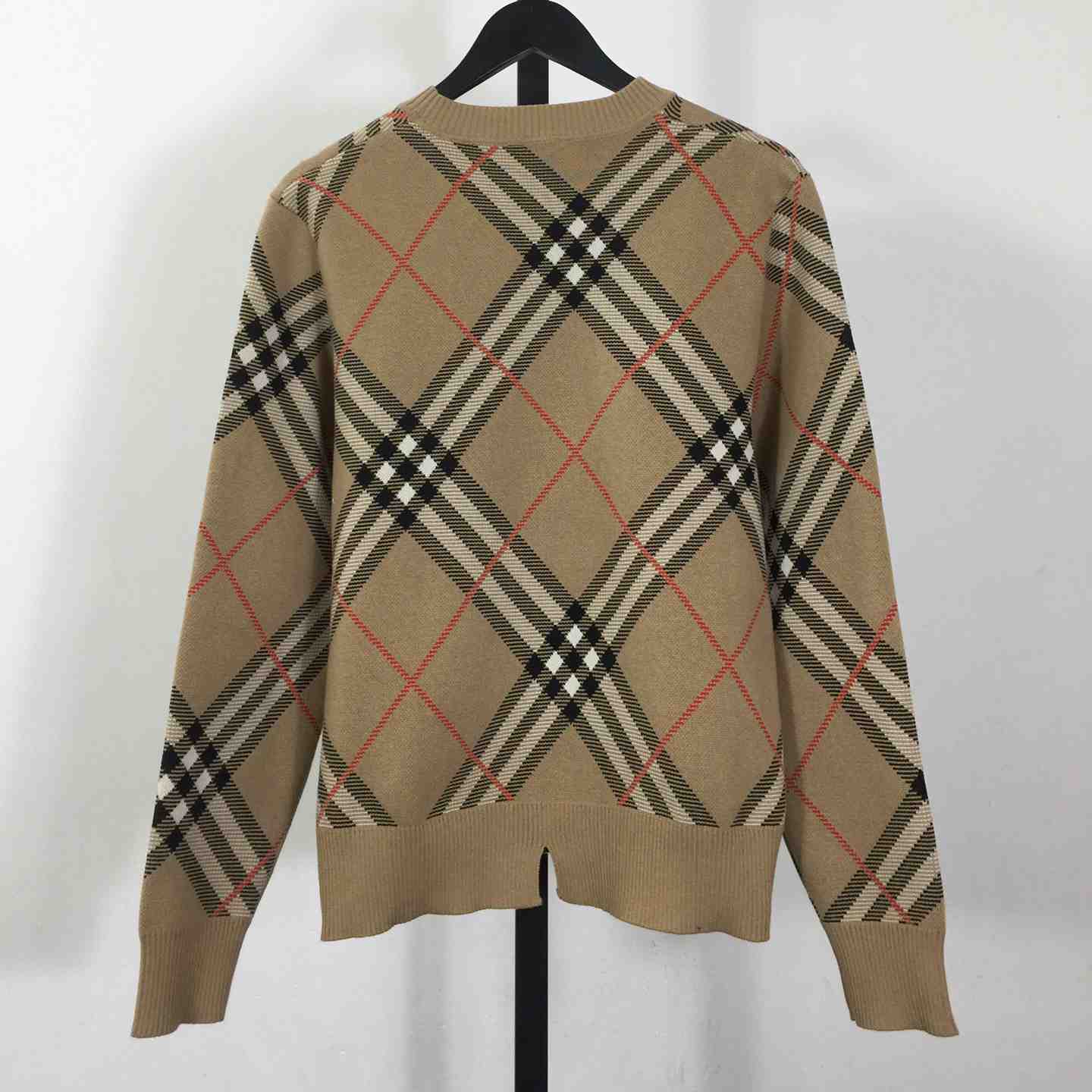 Burberry Check Wool Blend Sweater - PerfectKickZ