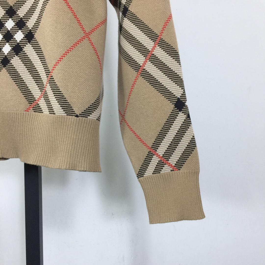 Burberry Check Wool Blend Sweater - PerfectKickZ