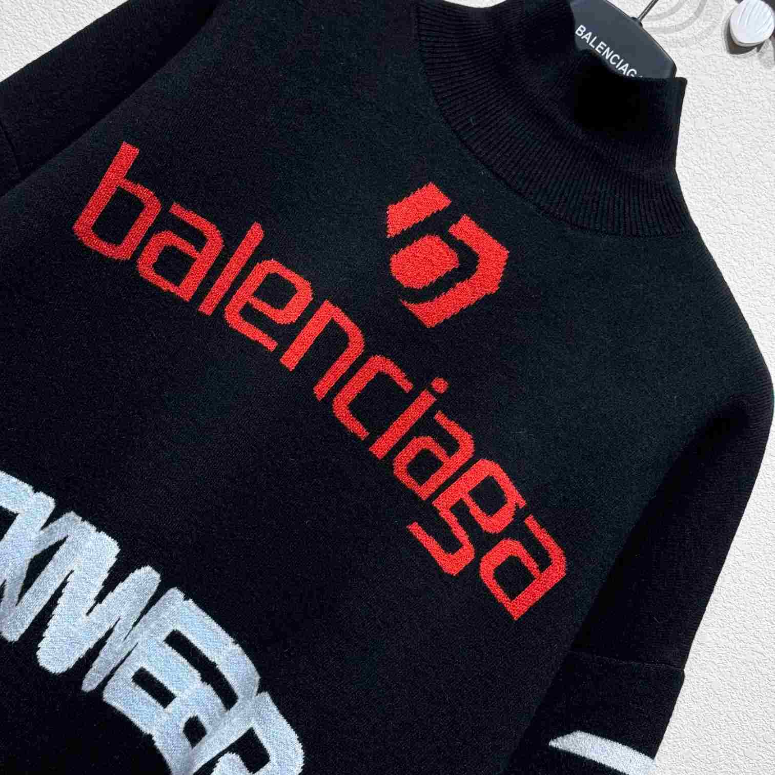 Balenciaga Ski Long Sleeve Turtleneck In Black - PerfectKickZ