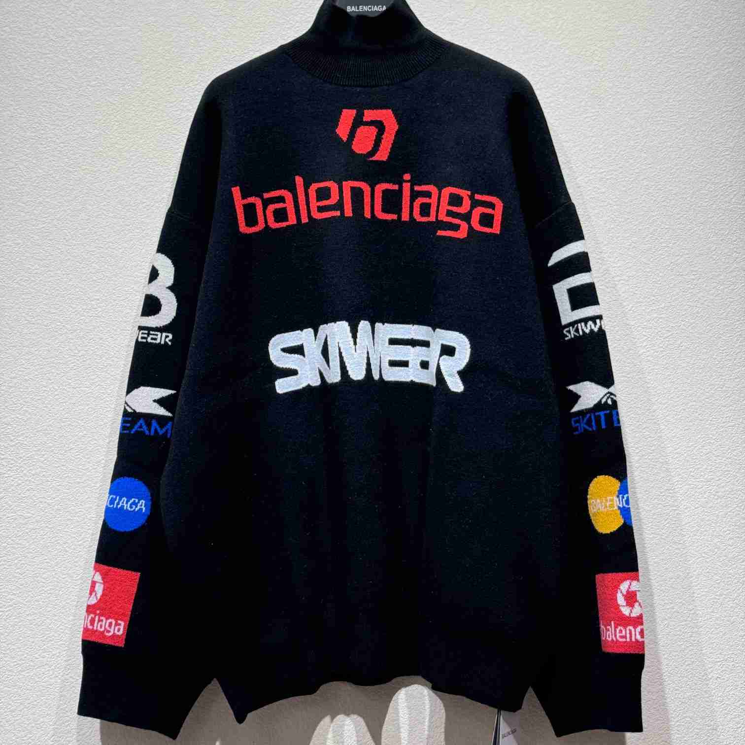 Balenciaga Ski Long Sleeve Turtleneck In Black - PerfectKickZ