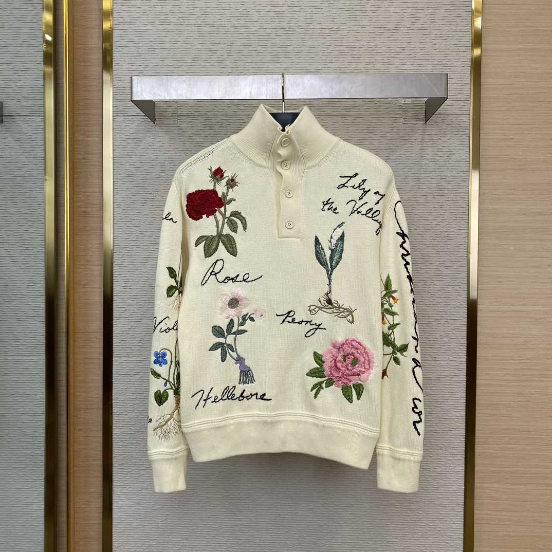 Dior Sweater White Cotton Jersey  - PerfectKickZ