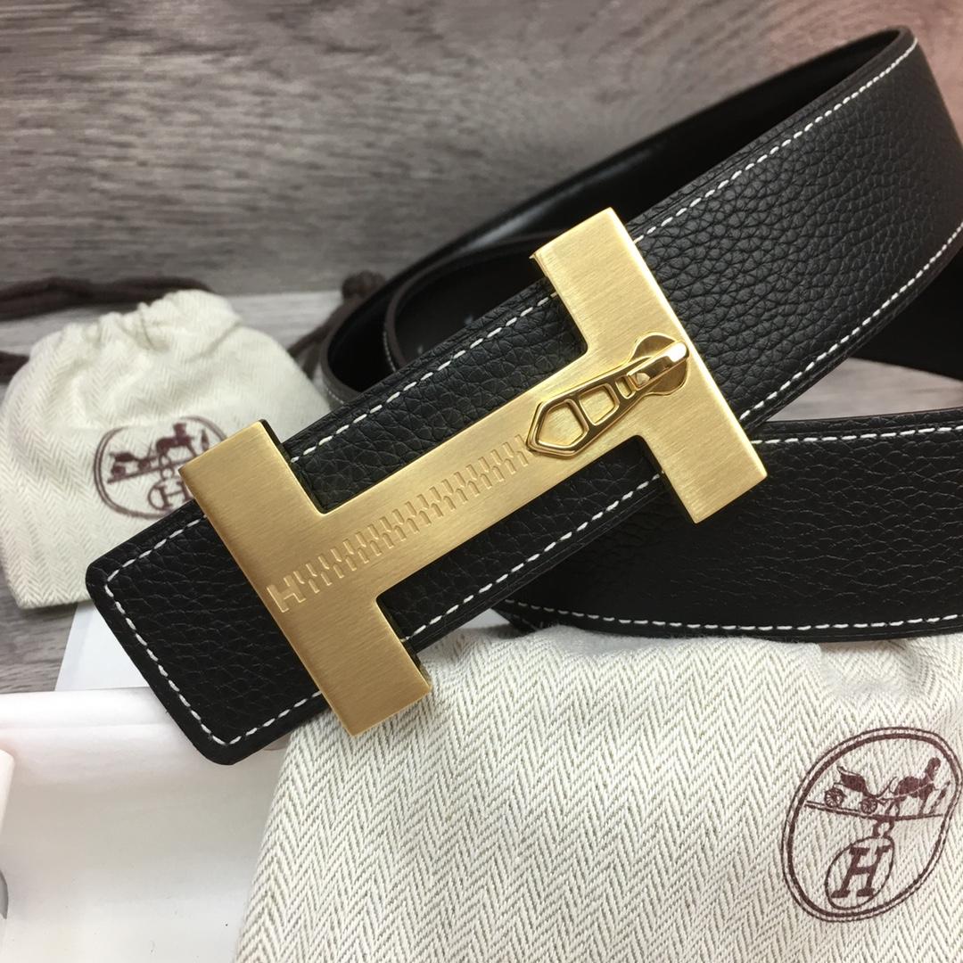 Hermes Leather H Buckle Belt - PerfectKickZ