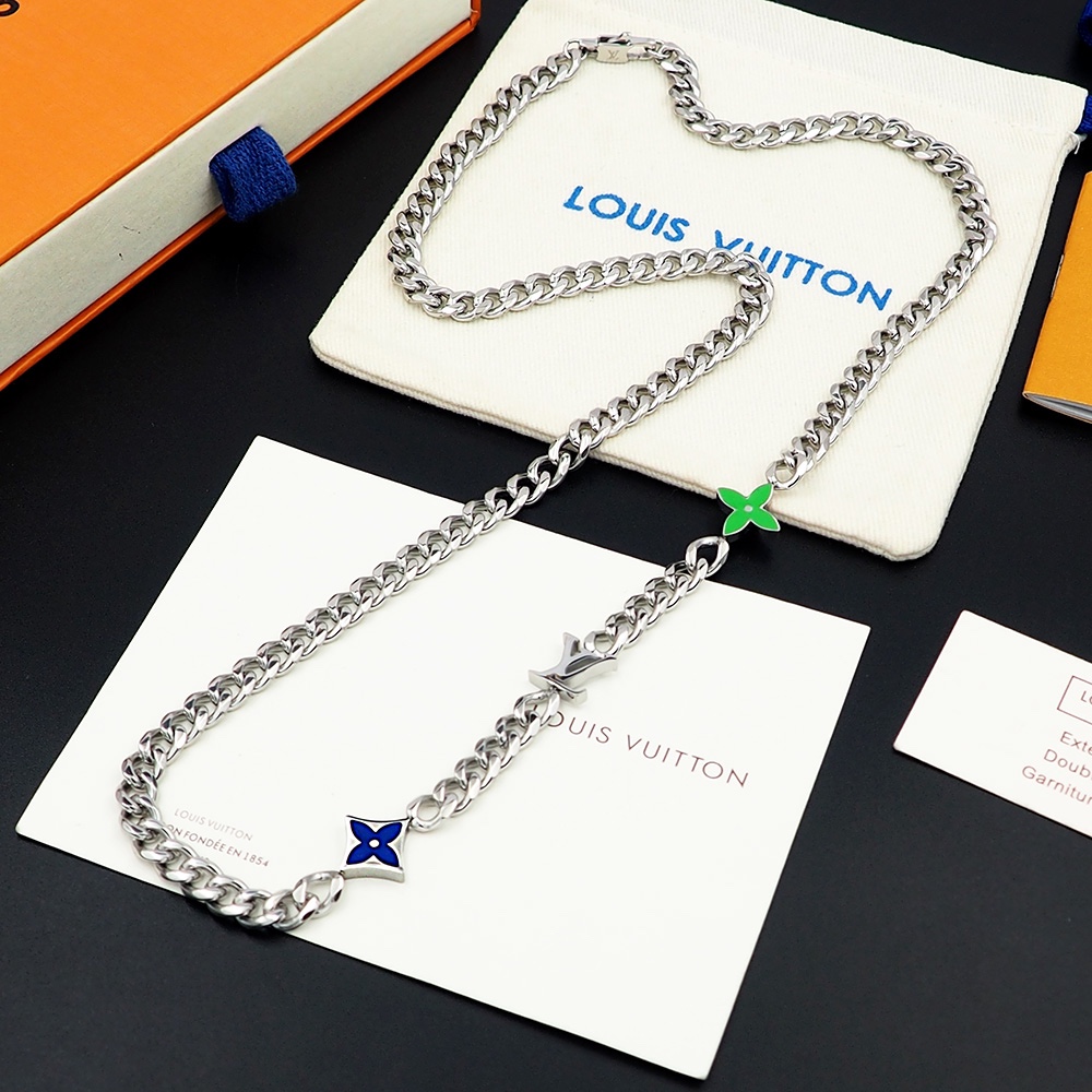 Louis Vuitton Monogram Row Necklace  M01949 - PerfectKickZ