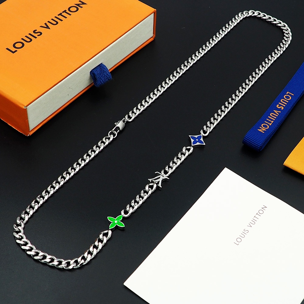 Louis Vuitton Monogram Row Necklace  M01949 - PerfectKickZ