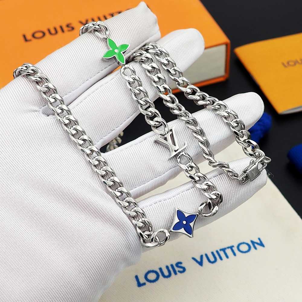 Louis Vuitton Monogram Row Necklace  M01949 - PerfectKickZ