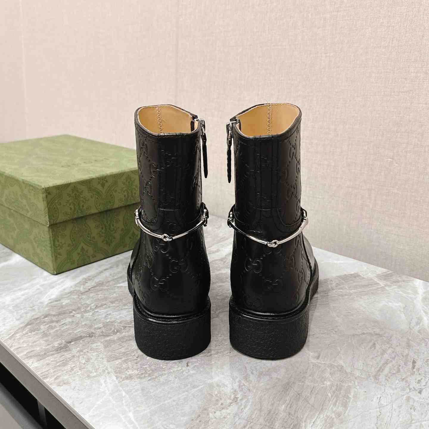 Gucci Women's Slim Horsebit Ankle Boot - PerfectKickZ