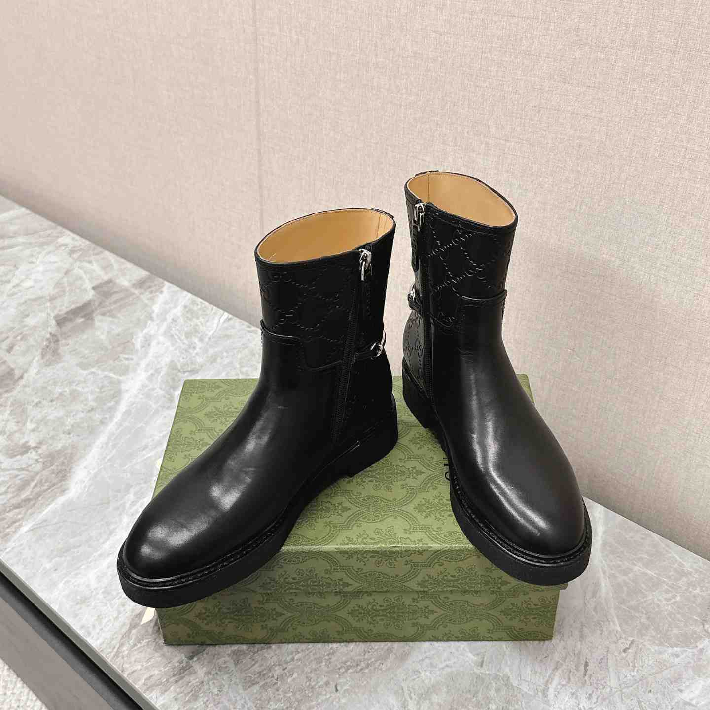 Gucci Women's Slim Horsebit Ankle Boot - PerfectKickZ