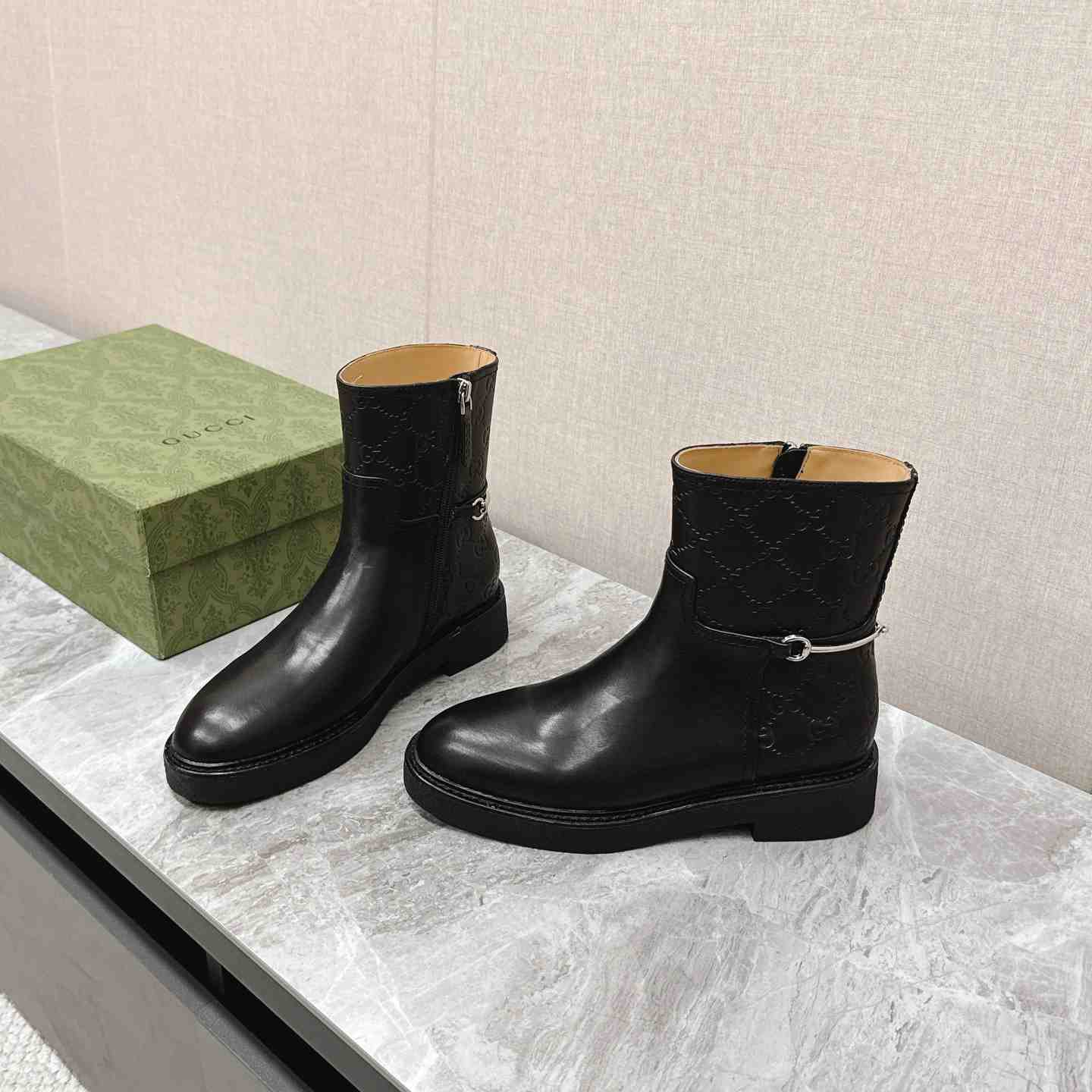 Gucci Women's Slim Horsebit Ankle Boot - PerfectKickZ