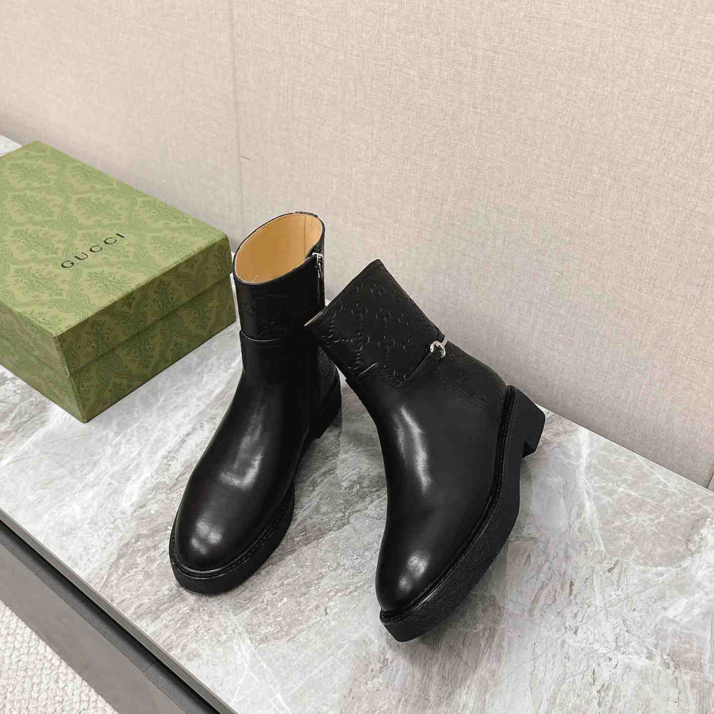 Gucci Women's Slim Horsebit Ankle Boot - PerfectKickZ