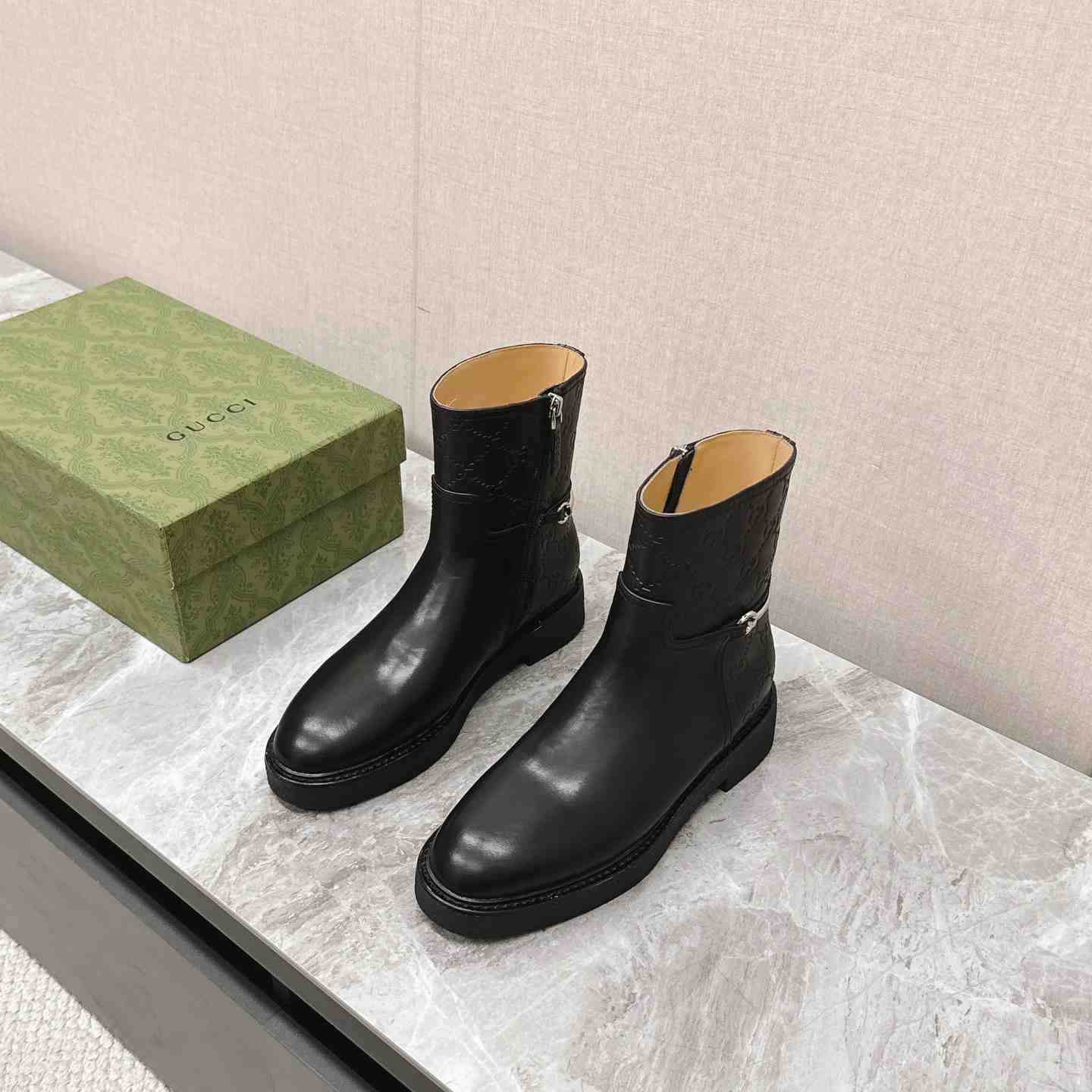 Gucci Women's Slim Horsebit Ankle Boot - PerfectKickZ