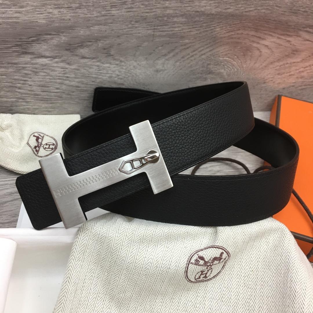 Hermes Leather H Buckle Belt - PerfectKickZ