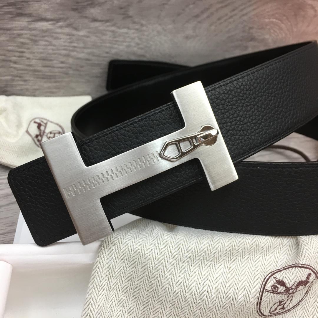 Hermes Leather H Buckle Belt - PerfectKickZ