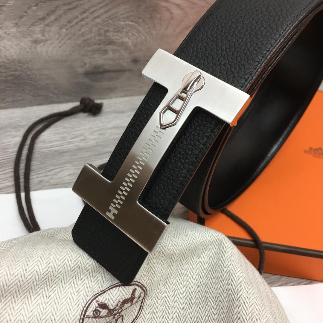 Hermes Leather H Buckle Belt - PerfectKickZ