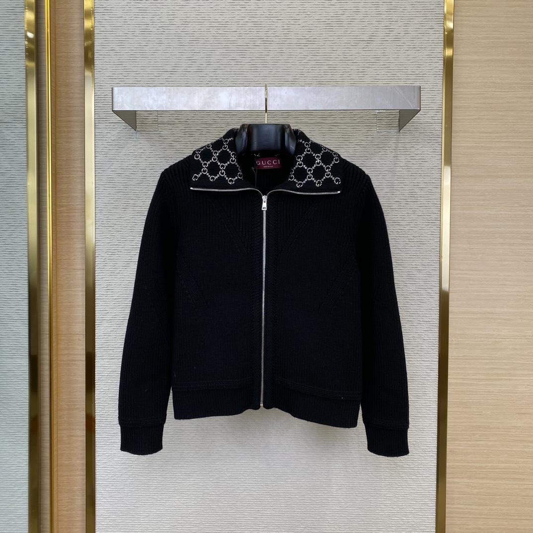 Gucci Knit Wool Sweater With Web - PerfectKickZ