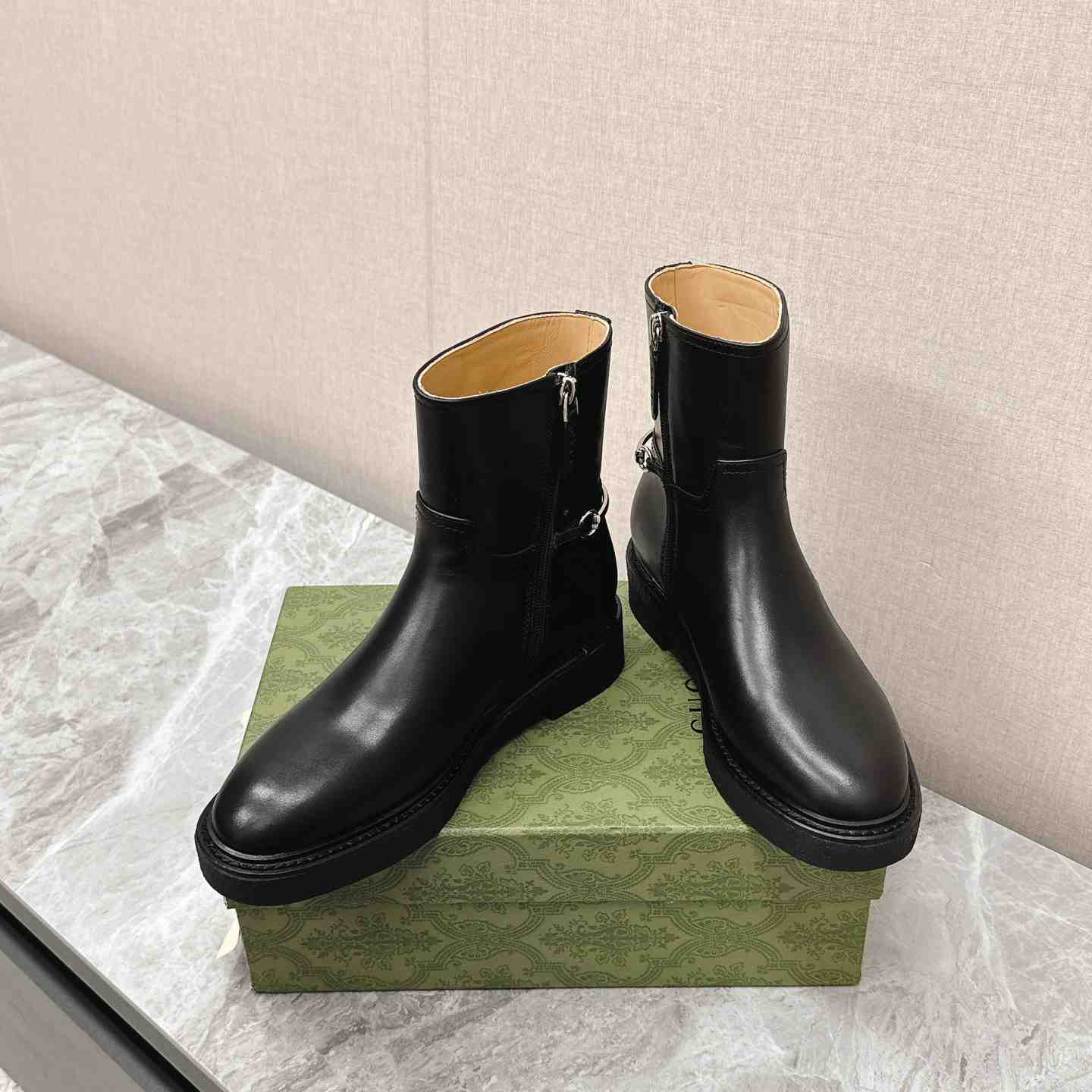 Gucci Women's Slim Horsebit Ankle Boot - PerfectKickZ