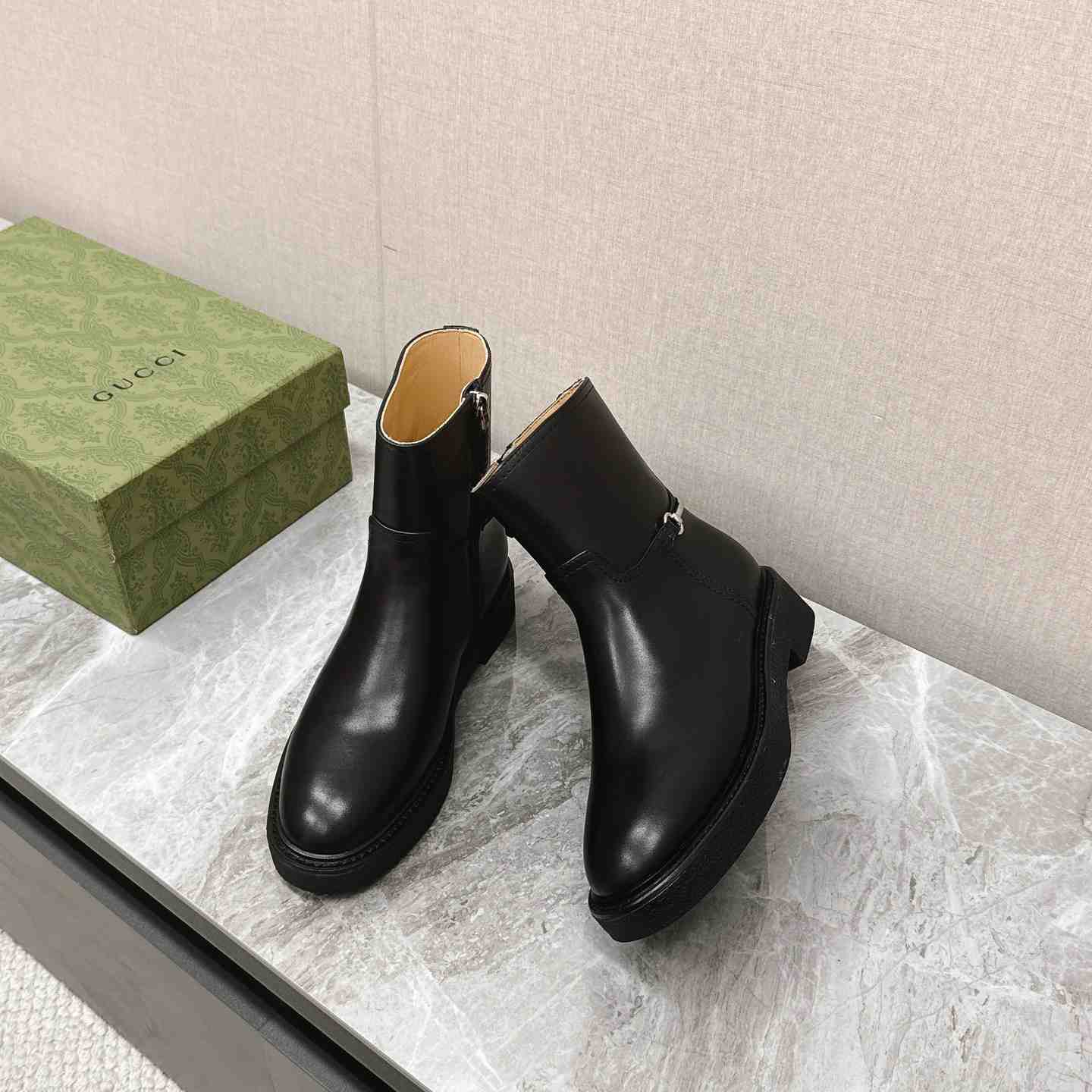 Gucci Women's Slim Horsebit Ankle Boot - PerfectKickZ