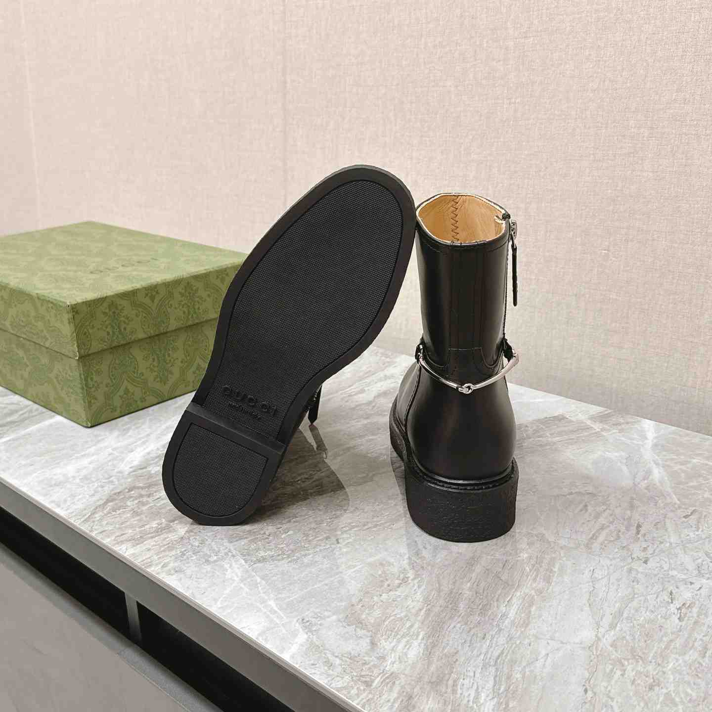 Gucci Women's Slim Horsebit Ankle Boot - PerfectKickZ