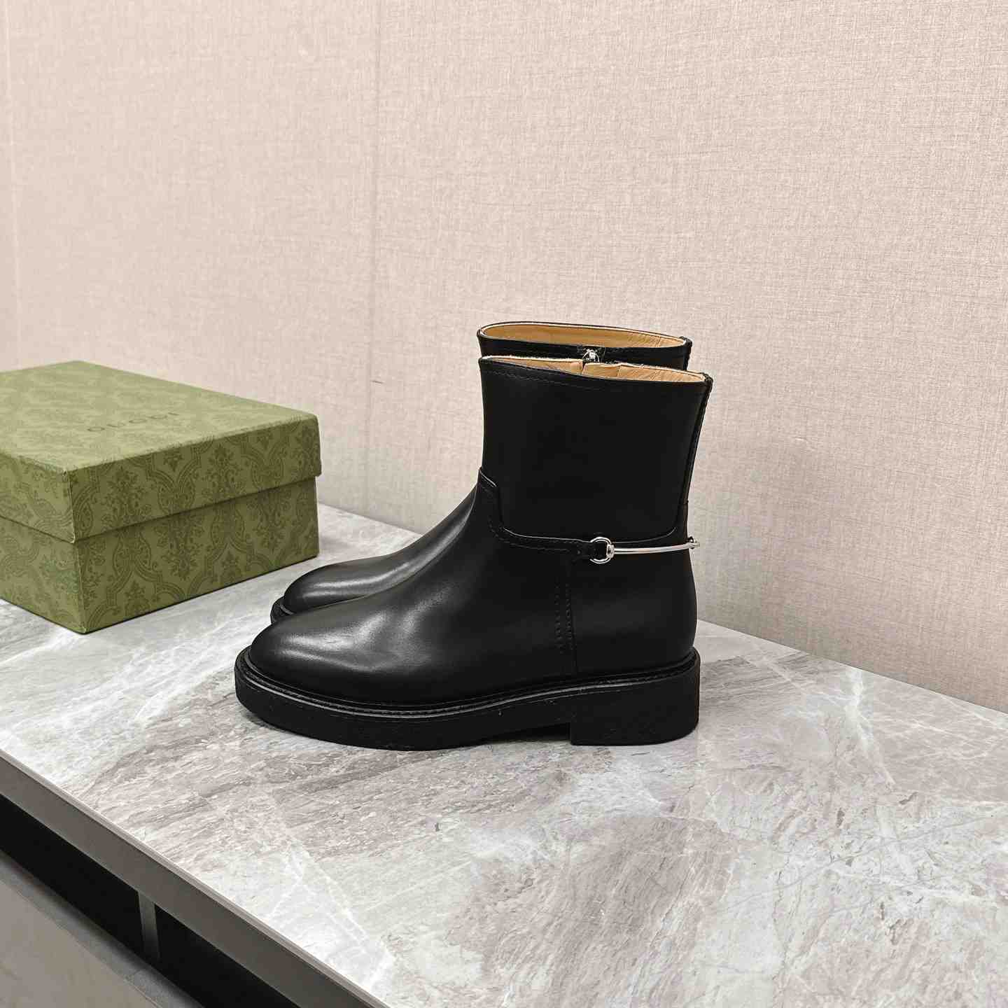 Gucci Women's Slim Horsebit Ankle Boot - PerfectKickZ