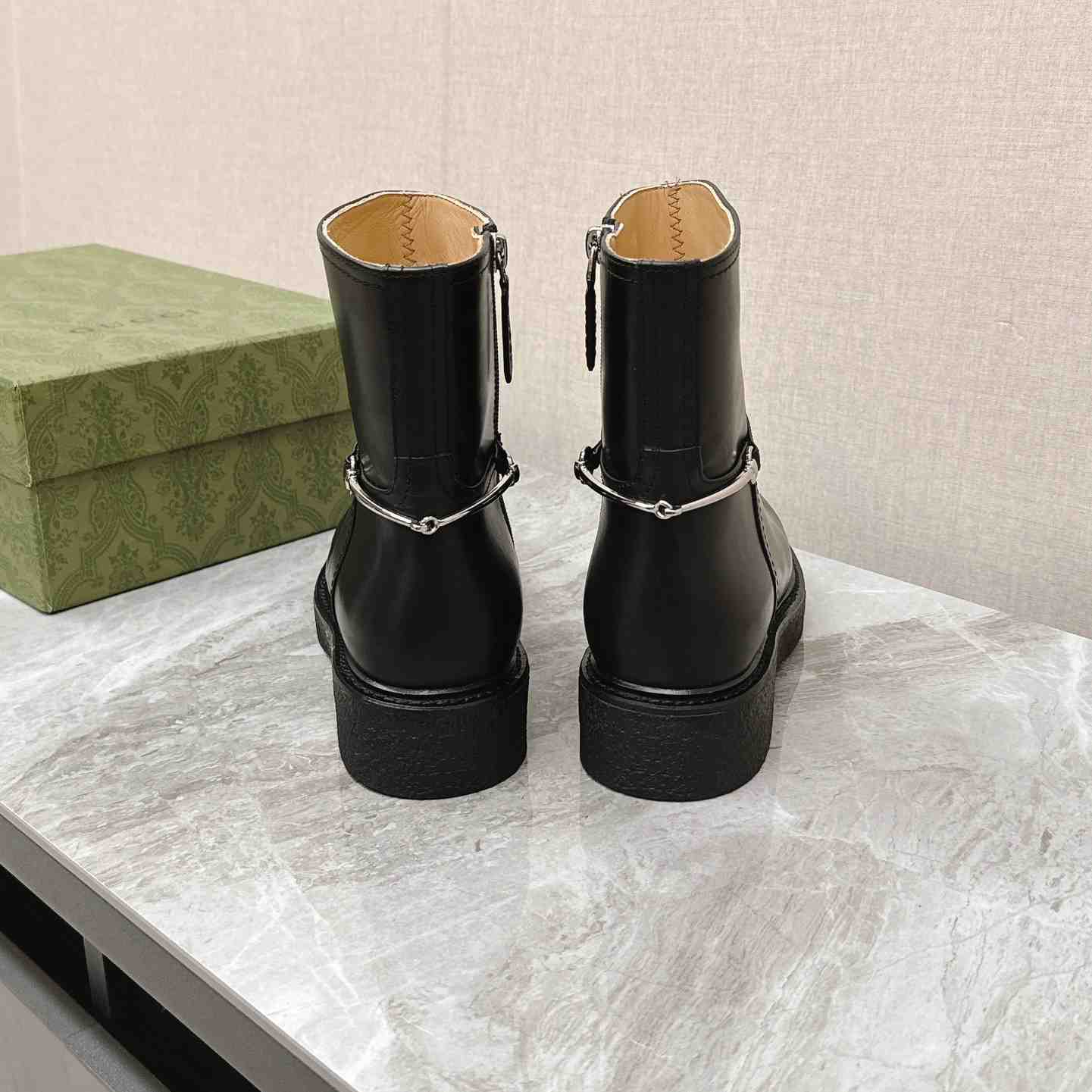 Gucci Women's Slim Horsebit Ankle Boot - PerfectKickZ