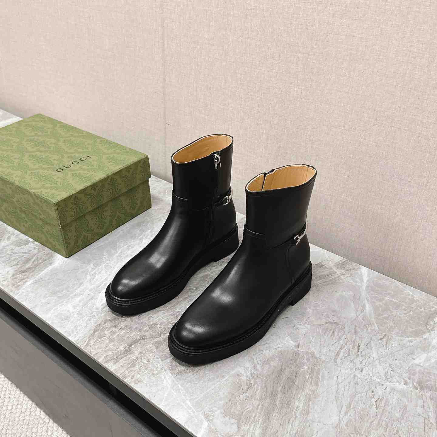 Gucci Women's Slim Horsebit Ankle Boot - PerfectKickZ