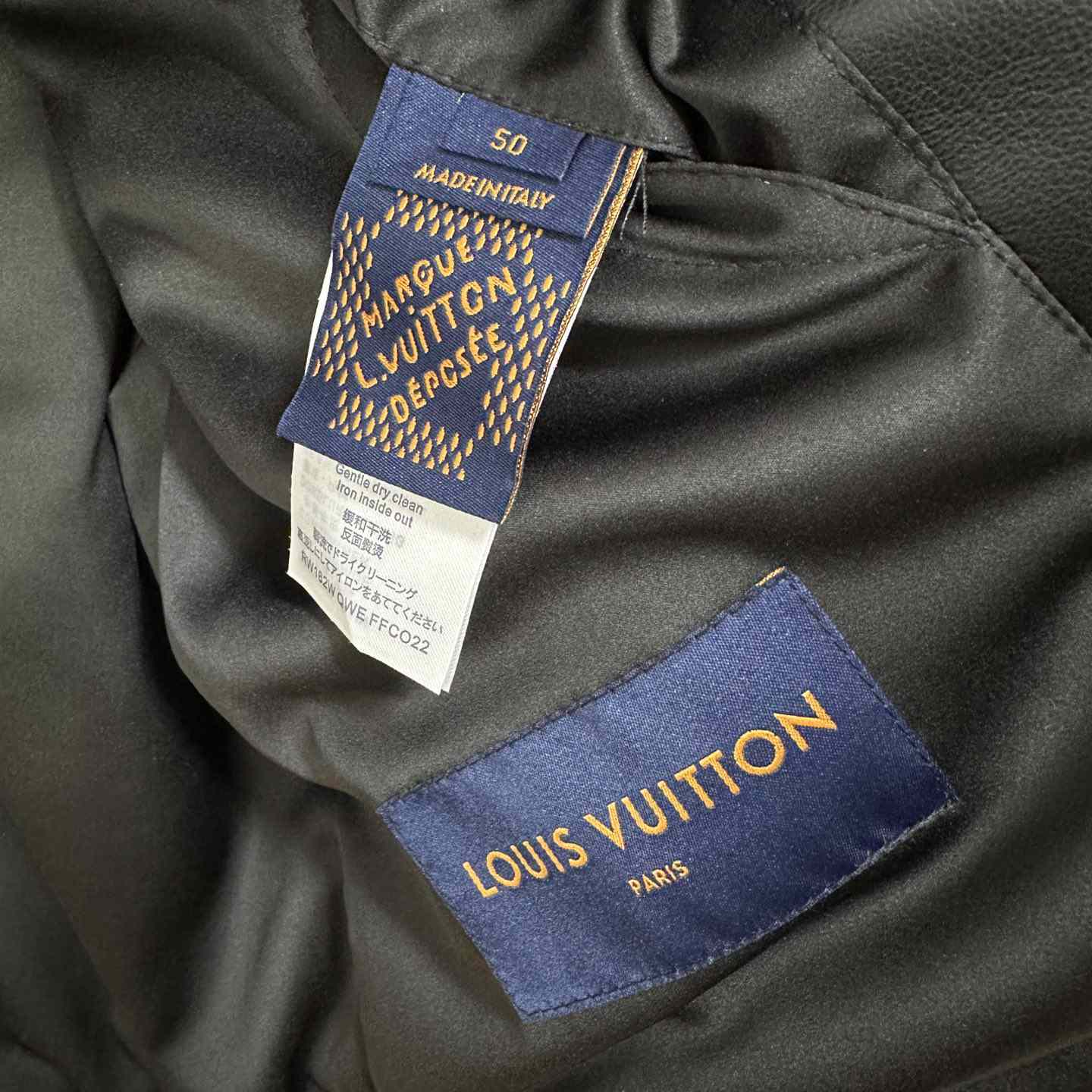 Louis Vuitton Embroidered Leather Bomber Jacket   - PerfectKickZ