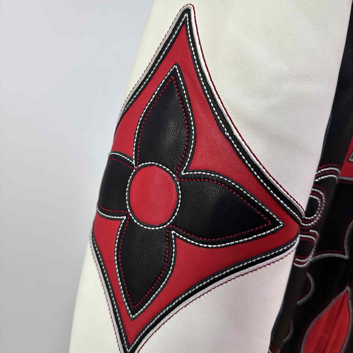 Louis Vuitton Embroidered Leather Bomber Jacket   - PerfectKickZ