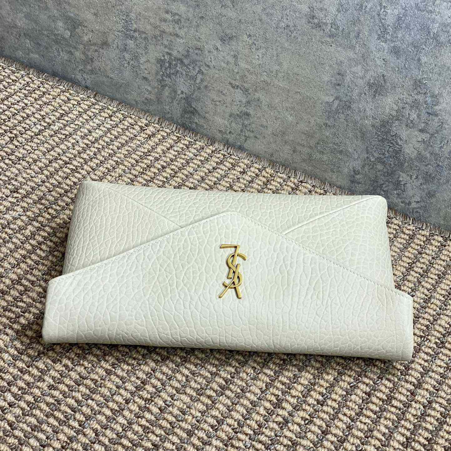 Saint Laurent Cassandre Large Envelope Pouch In Lambskin - PerfectKickZ